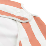 Sleeved Pocket Bib | Papaya Stripes