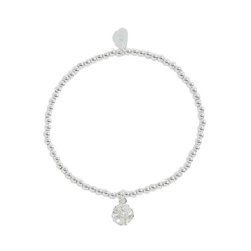 Buttercup Pearl Charm Bracelet | Silver Plated