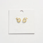 CZ Everyday Hoop Earrings | Gold Plated