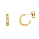 CZ Everyday Hoop Earrings | Gold Plated