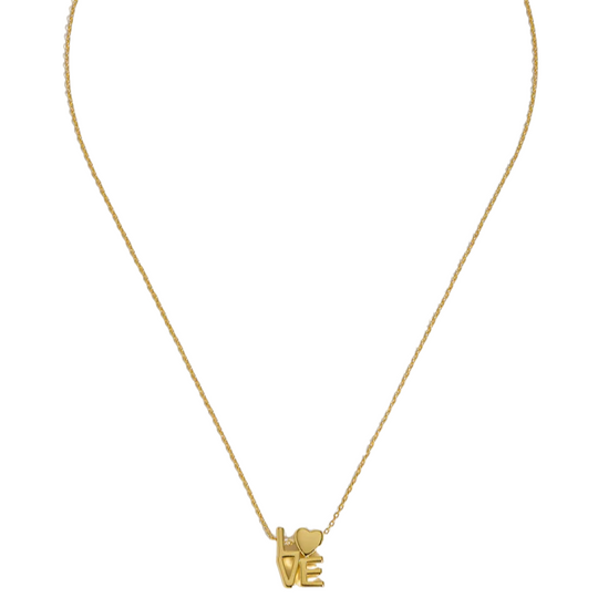 Love Pendant Necklace | Gold Plated