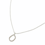 Pave Organic Shape Necklace | Treasure Me | Silver