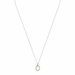 Pave Organic Shape Necklace | Treasure Me | Silver