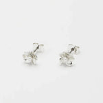 Petite Pearl Buttercup Stud Earrings | Silver Plated