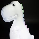 Colour Changing Night Light | White Dinosaur with USB Cable | XL