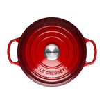 Round Cast Iron Casserole Dish | Cerise | 20cm