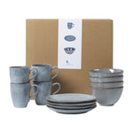 Nordic Sea Stoneware Breakfast Set | 12 Piece