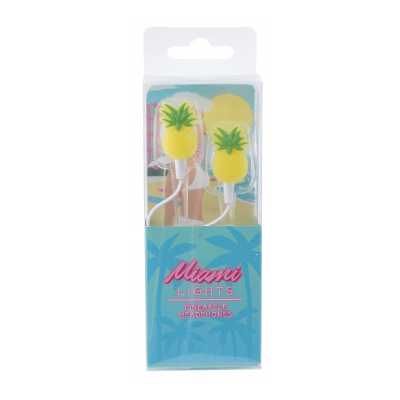 Miami Lights Wired Pineapple Earphones