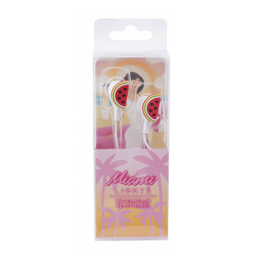 Miami Lights Wired Watermelon Earphones