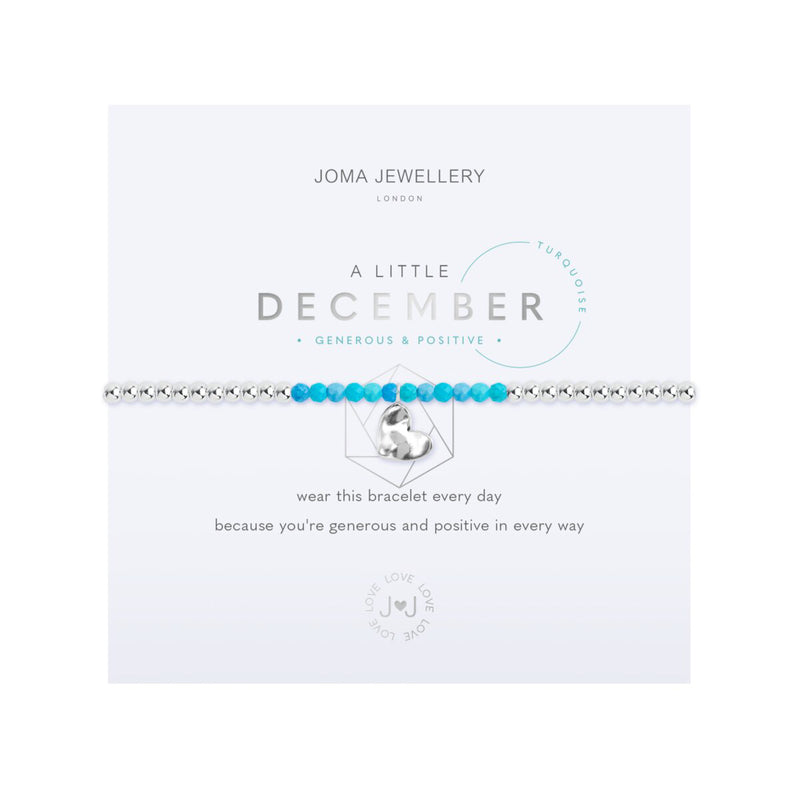 A Little December Birthstone Bracelet | Silver Plated with Turquoise