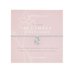 A Little 'December' Narcissus Birthflower Bracelet | Silver Plated