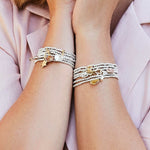 A Little 'Feathers Appear When Loved Ones Are Near' Bracelet | Silver & Gold Plated