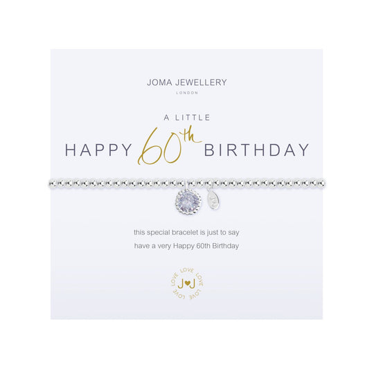 A Little 'Happy 60th Birthday' Bracelet | Silver Plated