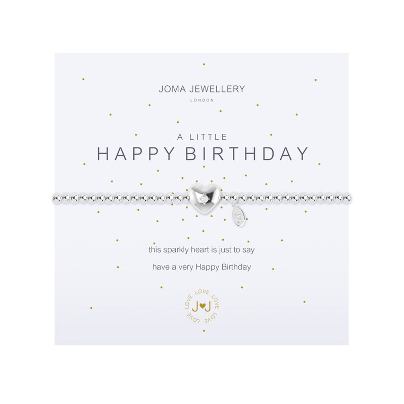 A Little 'Happy Birthday' Crystal Bracelet | Silver Plated