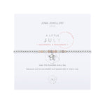 A Little July Birthstone Bracelet | Silver Plated with Sunstone