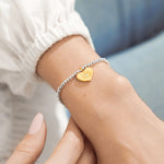 A Little 'Love, Peace and Yoga' Bracelet | Silver & Gold Plated