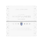 A Little 'Mindfulness' Affirmation Crystal Bracelet | Silver Plated with Blue Agate