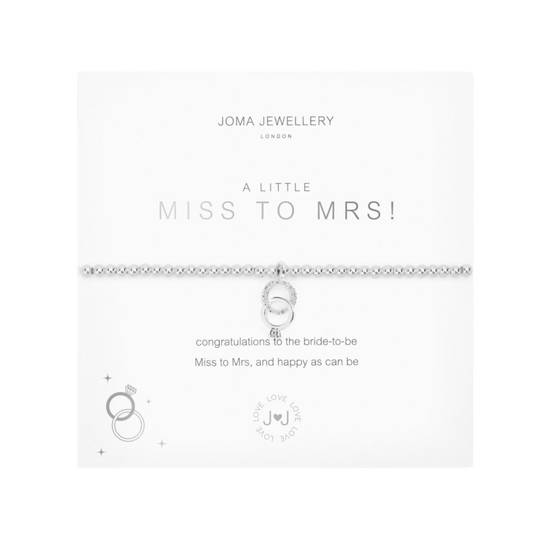 A Little 'Miss To Mrs' Bracelet | Silver Plated