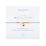 A Little November Birthstone Bracelet | Silver Plated with Yellow Quartz