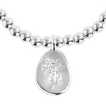 A Little 'November' Chrysanthemum Birthflower Bracelet | Silver Plated