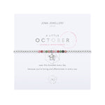 A Little October Birthstone Bracelet | Silver Plated with Tourmaline