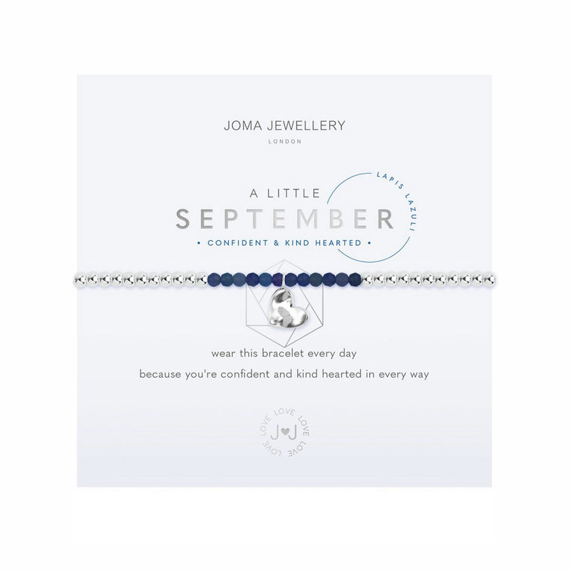 A Little September Birthstone Bracelet | Silver Plated with Lapis