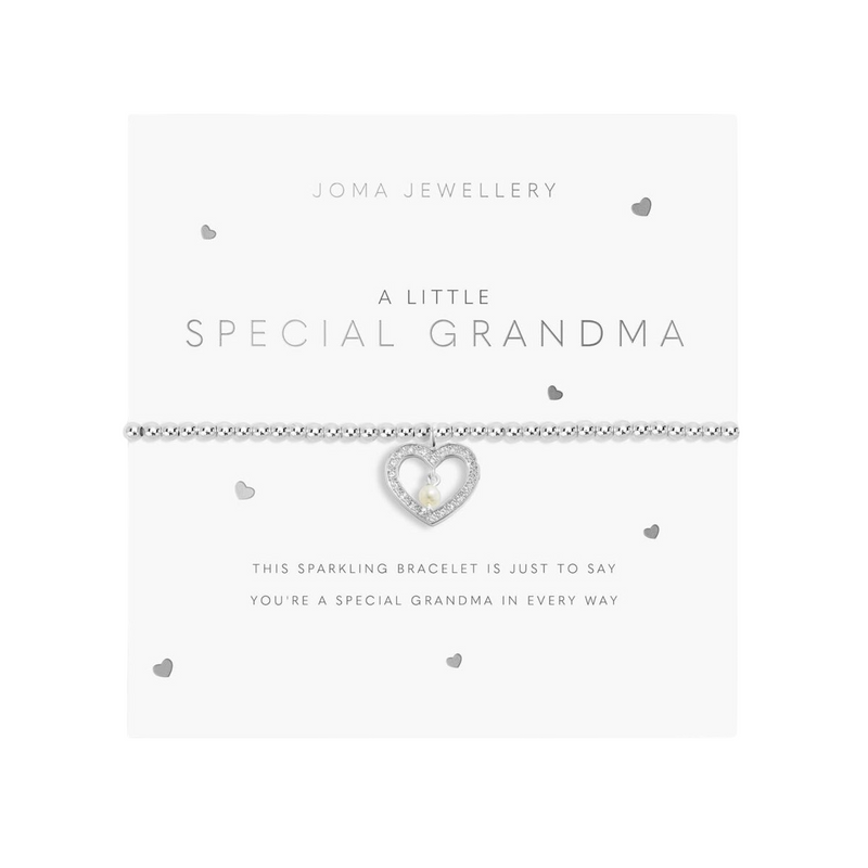 A Little 'Special Grandma' Bracelet | Silver Plated with Pearl Bead