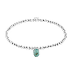 Affirmation Crystal 'Happiness' Bracelet | Silver Plated with Aventurine