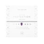 Affirmation Crystal 'Protection' Bracelet | Silver Plated with Amethyst