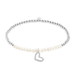 Bridal 'Bridesmaid' Bracelet | Silver Plated with Mother of Pearl