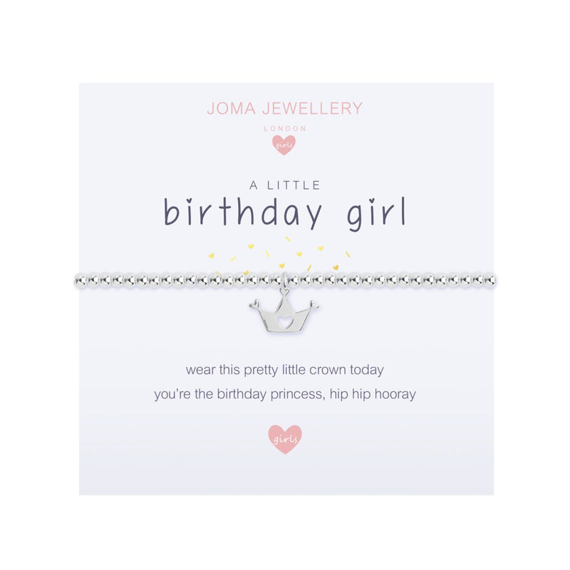 Children's A Little 'Birthday Girl' Bracelet | Silver Plated