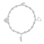 Life's A Charm 'Feathers Appear When Loved Ones Are Near' Bracelet | Silver Plated