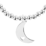 'Love You To The Moon And Back' Celebration Bracelet Set | Silver Plated | 3 Piece