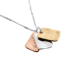 'Positivity' Affirmation Discs Necklace | Silver, Gold & Rose Gold Plated