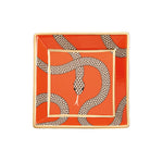 Eden Snakes Square Tray | Orange