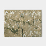 Abstract Animal Scarf | Olive with Silver Foil