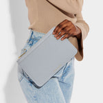 Amalfi Canvas Pouch | Dusty Blue