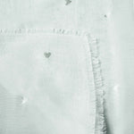 Heart Scarf | Duck Egg Blue with Silver Foil | Small