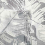 Palm Leaf Scarf | Grey & White