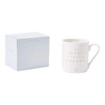 Porcelain Mug | It's A Lovely Day To Go After Your Dreams | Pale Blue