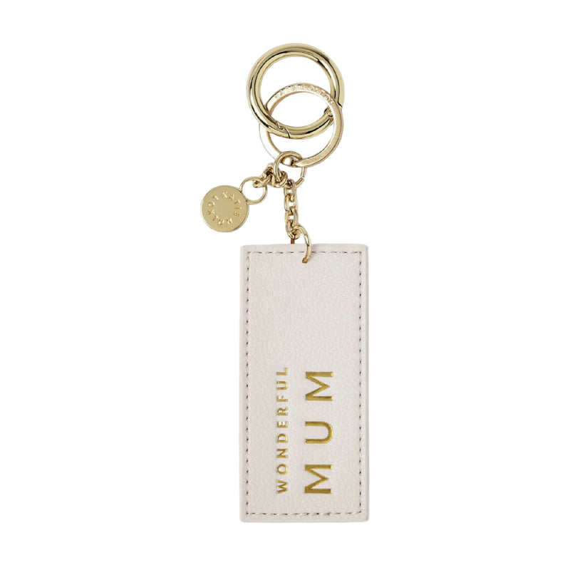 'Wonderful Mum' Chain Keyring | Off White