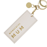 'Wonderful Mum' Chain Keyring | Off White