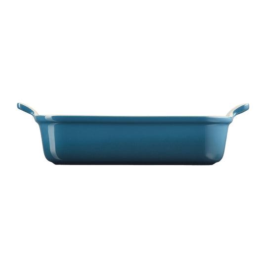 Deep Rectangular Heritage Dish | Stoneware | Deep Teal | 26cm