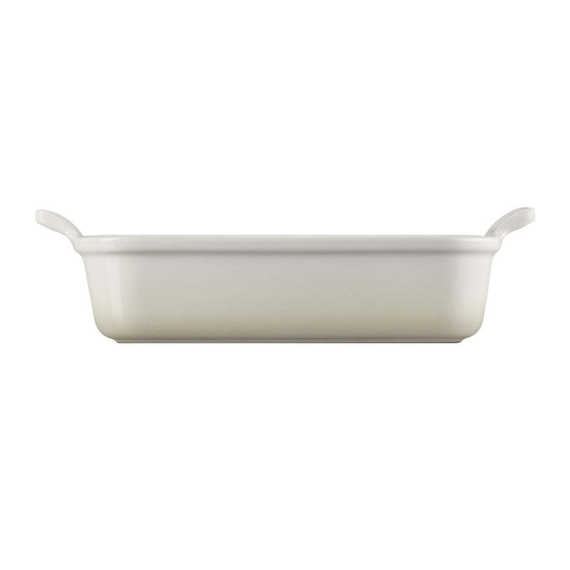 Deep Rectangular Heritage Dish | Stoneware | Meringue | 26cm