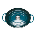 Oval Cast Iron Casserole Dish | Deep Teal | 27cm