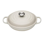 Shallow Cast Iron Casserole Dish | Meringue | 26cm