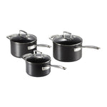 Toughened Saucepan Set with Lids | Non-Stick | 3-Piece