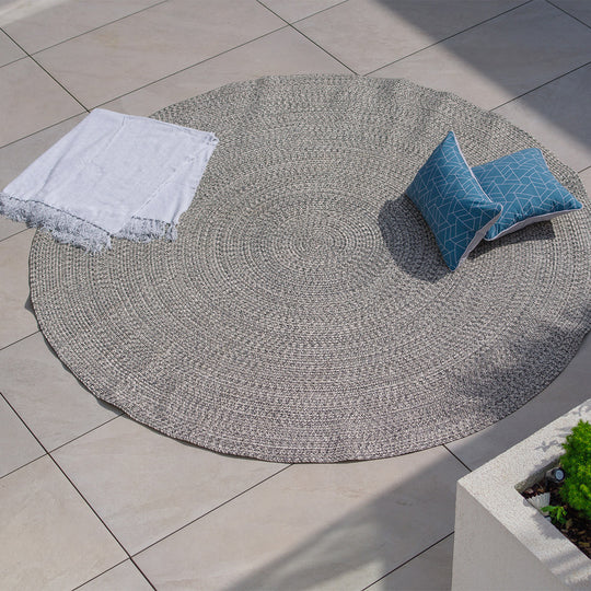 Round Outdoor Rug | Grey | 180cm