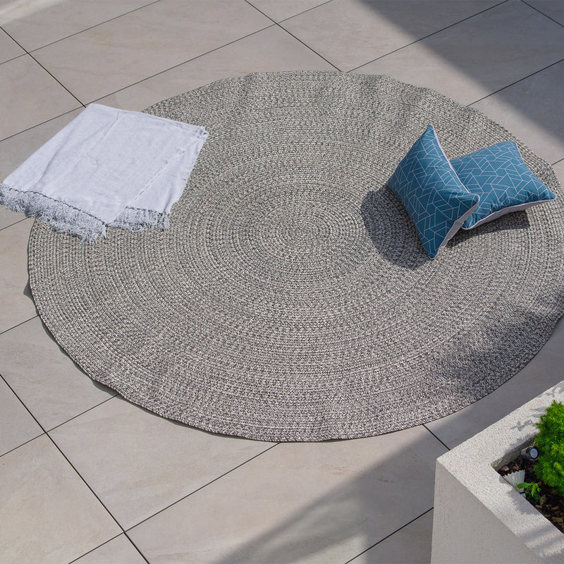 Round Outdoor Rug | Grey | 180cm