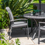 Turin 4 Seat Dining Set with 2.5m Parasol